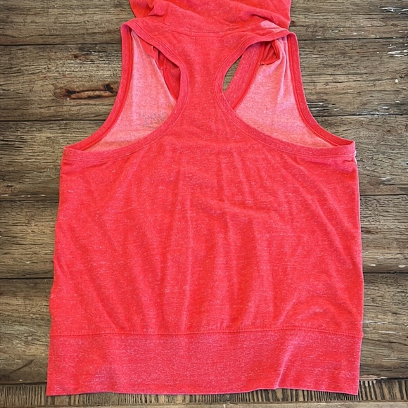 Nike Coral Orange Hooded Tank Top - Picture 9 of 10